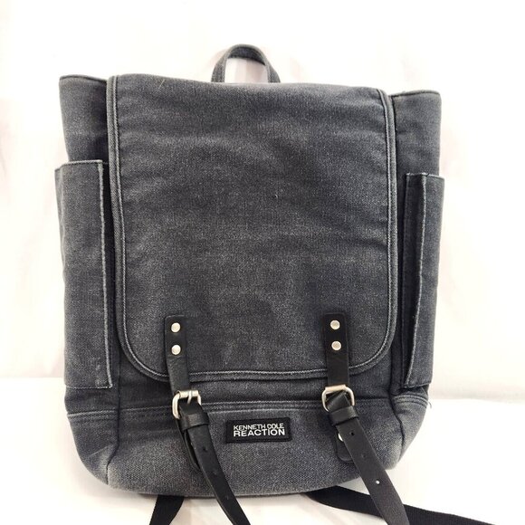 Kenneth Cole Reaction Canvas Backpack Factory Fade Blue / Gray - Picture 1 of 14